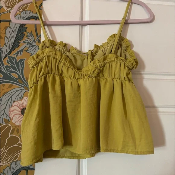 American Eagle Outfitters Mustard Ruffle Camisole - Picture 2 of 3
